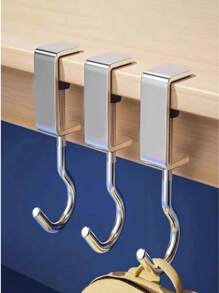 3pcs Portable Desk Bag Hooks, Suitable For Classroom, Student Backpacks, Desk Briefcases, Side Desks, Non-Slip Design, Detachable & Movable, Heavy Duty, Ideal For School, Home And Office Storage, Back To School Essential