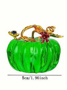 1 buc. Figurină de dovleac din sticlă lucrată manual, de colecție, potrivită pentru casă, birou, sufragerie - utilizare în interior și exterior, excelentă pentru decor de Paște, cadou de ziua de naștere, Ziua Îndrăgostiților, cadou, plante artificiale