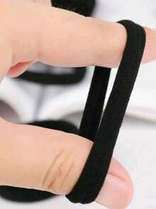 200/100 Thick Women's Headbands, Pure Black Daily Elastic Headbands, Simple Ponytail Headbands, Elegant Style, High Elasticity Needle Free Hair Accessories, Suitable For Daily Life, Shower Headbands, Sports, Fitness, Holiday Gifts, Souvenirs, Elastic Ponytail Headbands, Bathroom Hair Accessories, Headbands, Home Bathroom Decor Fall Decor Back To School Hair Accessories