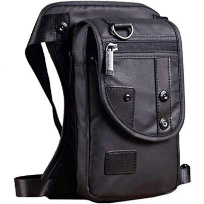 Hiking Waist Pack Leather Drop Leg Bag For Men Women MultiPurpose Motorcycle Bike Outdoor Sports Tactical Cycling Riding Belt Bum Bag