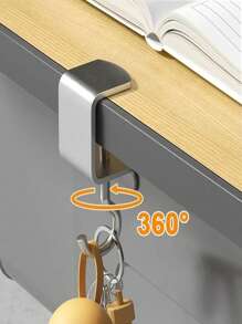 3pcs Portable Desk Bag Hooks, Suitable For Classroom, Student Backpacks, Desk Briefcases, Side Desks, Non-Slip Design, Detachable & Movable, Heavy Duty, Ideal For School, Home And Office Storage, Back To School Essential