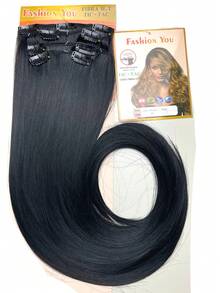 Organic Hair Tic Tac Straight Wavy 4 Screens 70cm 150g Dull Thread And Accepts Flat Iron Fashion You - 黑色 - 查看 1