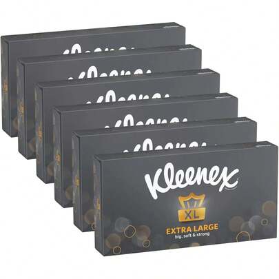 Extra Large Facial Tissue For Men 2ply 90 Sheets, Pack Of 6