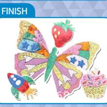 لعب حرفية من رقائق الألومنيوم DIY، ملصقات ملونة مصنوعة يدويًا، ملصقات كرتونية للحيوانات والفواكه والآيس كريم والحيوانات البحرية، مناسبة للخريف/الشتاء، عيد الميلاد، هالوين، المناسبات. تشجيع الأطفال على الإبداع بأنفسهم، ألعاب البنات، مفاجأة المناسبات. ملصقات رائعة لتزيين قصة الشتاء الخيالية مع طفلك الصغير. - متعدد الألوان - مشاهدة 6