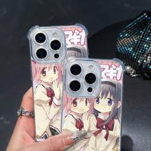 Cute Japanese Anime Girl Pattern Y2K Phone Case For IPhone 16 15 14 13 12 11 Pro Max X XR XS Max 8 7 Plus Shockproof Transparent Soft Back Cover