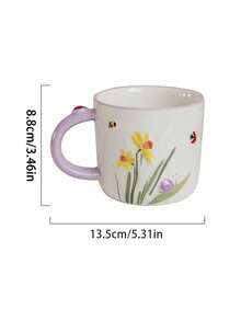 1 cốc gốm sứ 12,7oz hình hoa và bướm thanh lịch, cốc cà phê bướm dập nổi 3D, đồ uống thiết kế hoa và côn trùng chất lượng cao tinh tế, thích hợp để trang trí nhà cửa, cà phê latte, phòng khách, phòng ngủ, văn phòng, quà tặng - Nhiều màu - Xem 6