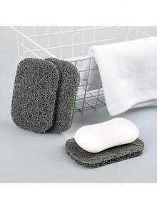 1/4 件肥皂架垫，防滑肥皂条保存器自排水肥皂提升垫适用于肥皂盒适用于淋浴厨房浴室旅行酒店清洁用品家居浴室装饰秋季装饰返校 - 彩色 - 查看 4