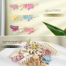 SNOWSTAR Acrylic Claw Clip Organizer, 3PCS Wall Holder And Storage, Hair Clip Display Stand Women And Girls - Trong suốt 3PCS C - Xem 6