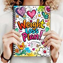 104 Pages A5 Weight Loss Diary With Fitness Equipment Design, Motivational Fitness And Weight Management Forms For Women And Men, Self Discipline Guide - Multicolor - View 6