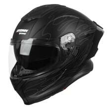 Crown Racing Kask motocyklowy z podwójnym daszkiem, odchylany, modułowy, otwarty, zatwierdzony przez DOT