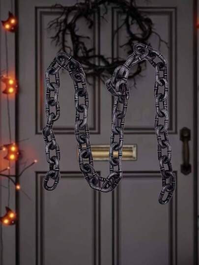 1 Stück klassische Halloween Kunststoffkette Requisite, Horror Kostüm Accessoire, Spukhaus Dekoration