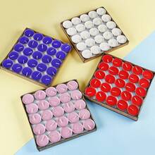 150/100/50/20/10支装圆形迷你无烟蜡烛。适合生日派对，营造浪漫无烟氛围。茶蜡/迷你蜡烛是婚礼、节日和派对装饰的完美之选。茶蜡烛台是打造装饰、派对和庆典的理想之选。优雅的蜡烛可燃烧1.5-2小时。 - 彩色 - 查看 12