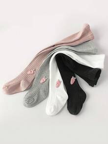 1 件装女童儿童紧身裤婴儿幼儿打底裤袜子，款式甜美，适合搭配裙子外出穿着。 - 彩色 - 查看 6