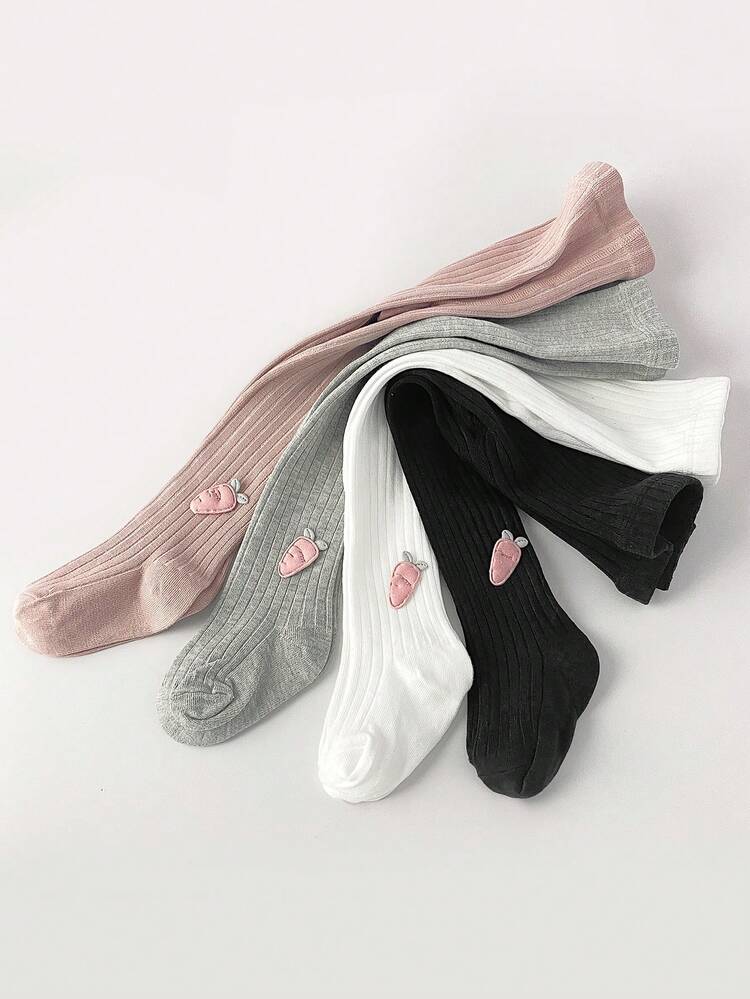 1 件装女童儿童紧身裤婴儿幼儿打底裤袜子，款式甜美，适合搭配裙子外出穿着。 - 彩色 - 查看 6