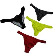 Set 2 Tangas Caballero Unitalla Colores Variados  Ropa Interior Sexy y Cómoda para Hombre Unitalla Cómoda y Sensual para Toda Ocasión - Neutro - Ver 4