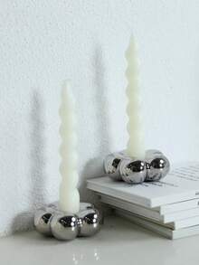 Flower Shape Gold and Silver Candlestick