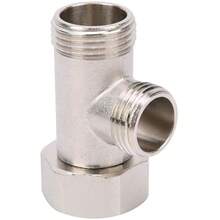 Adaptador en T para bidé Hibbent, válvula en T metálica para bidé (2,25 cm x 2,25 cm x 9,5 cm) o (4,8 cm x 4,8 cm x 2,5 cm), conector en T de 3 vías para conectar el bidé al inodoro