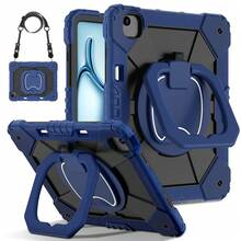 Colorblock Handheld Rotating Shockproof Protective Case With Shoulder Strap For Apple IPad Mini 7, IPad Mini 6, IPad 6th (9.7-Inch), IPad Pro 9.7 (2016), IPad 5th (9.7-Inch), IPad 10.2 7th Gen 2019, IPad 8th (10.2-Inch), IPad 9th Gen (10.2-Inch), IPad 11(A16 2025), IPad 10th (10.9-Inch), IPad Air 4th (10.9-Inch), IPad Air 5th Gen 2022, IPad Air 11-In.(M2)-2024, IPad Air 11(M3 2025)