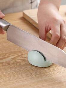 Piatră de ascuțit în formă de broască arătătoare, ascuțitor rapid de cuțite de bucătărie, instrument de ascuțit cuțite și foarfece, unealtă de bucătărie la îndemână. Instrument manual, convenabil și practic. Restaurează lamele tocite, ustensile de bucătărie, rechizite de bucătărie, accesorii de bucătărie, articole esențiale pentru bucătărie.