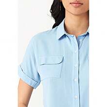 SELECT Light Blue Double Pocket Shirt - Baby Blue - View 2