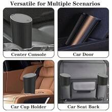 Car Trash Can, Mini Trash Can With Lid, Storage Box, Storage Box, Car Trash Bin, Trash Can, Car Accessories For Interior, Leakproof Small Trash Cup For Home With Additional And 30pcs Trash Bags Black