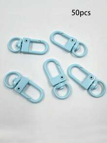 10 件装合金旋转龙虾扣钥匙扣 - 多功能弹簧钩钥匙圈，适用于手袋和配饰 - 彩色 - 查看 21