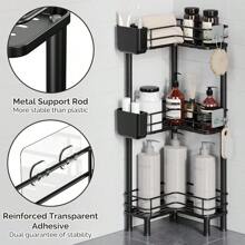 Freestanding Shower Shelf (3 Pack), Corner Shower Caddy, No Drilling For Bathroom, Black