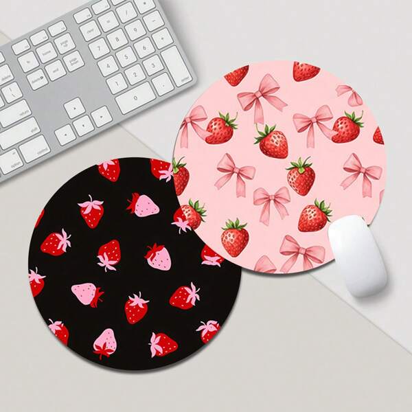 قطعة واحدة من لوحة الماوس الصغيرة والجميلة بشكل دائري، لوحة ماوس صغيرة للسفر مع قاعدة مطاطية مضادة للانزلاق، لوحة ماوس مطاطية مناسبة للكمبيوتر المحمول والمكتب والمنزل والدراسة والألعاب، المقاس 20 * 20 * 0.2 سم