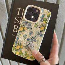 Funda protectora TPU con patrón floral de flores de limón compatible con iPhone 16 Pro Max, iPhone 16 Pro Max 14 16 Plus 15 13P 12 11, duradera y anti-caídas, con un diseño elegante
