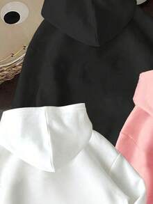 3件套幼儿女童卡通图案保暖连帽卫衣 - 彩色 - 查看 6