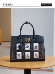 Fashionable Luxury 2025 Women's Tote Bag, High-Capacity Premium Handbag, Elegant & Graceful Ladies Shoulder Bag With Exquisite Cat Design, Suitable For Work - Nhiều màu - Xem 13