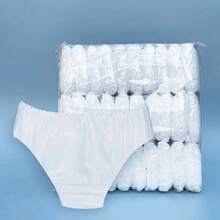 30Pcs Non Woven Fabric Breathable Disposable Panties Unisex Business Trips Hotel Spa Wash-Free Briefs Menstruation Underwear - Multicolor - View 4