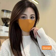 1 Piece Bohemian Style Women's Face Towel - Breathable And Warm 3D Mask, Windproof And Coldproof, Solid Color Polyester And Spandex Blend, Stretchy Fit, Hand Washable, Suitable For Outdoor Use. - 灰色 - 查看 5