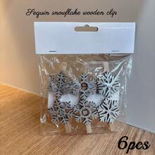 2026 Cleme de lemn pentru decorațiuni de Crăciun pentru casă, Cleme de lemn pentru brad de Crăciun, Cleme de lemn pentru decorațiuni de petrecere / 6 buc Decorațiuni de Crăciun Pijamale de Crăciun Cadouri de Crăciun Decor de Crăciun - Multicolor - Vizualizare 5