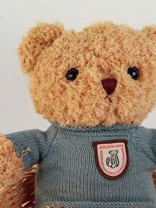 21厘米可爱坐姿泰迪熊毛绒玩偶摆件，圣诞泰迪熊毛绒玩偶，泰迪熊，熊，圣诞泰迪，可爱毛绒玩偶，家居装饰及生日/节日礼物，柔软舒适，熊主题派对，圣诞玩偶，我的第一只泰迪熊，超柔软毛绒动物玩偶，经典泰迪熊，高品质毛绒玩偶，情人节礼物 - 彩色 - 查看 4