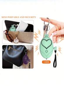 新款 Heart 便携式个人报警器 - 适合女性和老年人，便携式钥匙扣。带 LED 灯的女性防身钥匙扣报警器，老年人紧急安全设备报警器