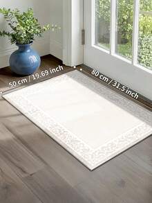 1 peça de tapetes bege, estilo retrô europeu, tapete de corredor, 900g/m², 0,5cm de espessura, antiderrapante, lavável à máquina, decoração para casa, sala de estar, cozinha, corredor, quarto, sala de jantar, escritório, todas as estações