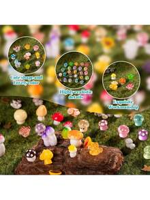 40/20 Stück Mini Pilze, kleine Harz Pilz Figuren in Großpackung für Miniatur Landschaft, Aquarium, Topfgarten, Heimdekoration, Partyfavors, Geschenke, Feste, Geburtstagsfeiern, versteckte Streiche im Büro und so weiter.