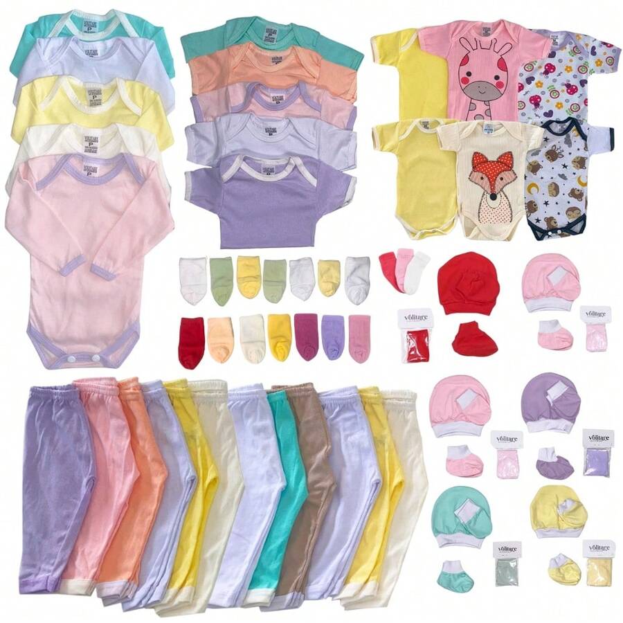 15-Piece Baby Layette Kit, Comfort And Style Assortment, Girl And Boy Unisex - Màu Hồng baby - Xem 1