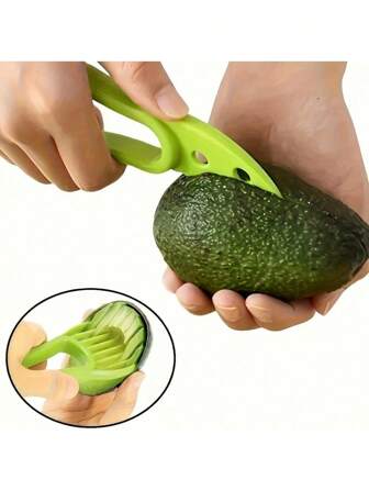 10 pezzi Affettatore e snocciolatore di avocado 2 in 1 - in plastica, affettatura e snocciolatura facili, perfetto per uso domestico e ristorante, utensile per affettare l'avocado | Accessorio da cucina moderno | Gadget in plastica, affettatore di avocado