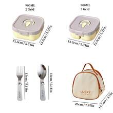 900ml Caja de almuerzo portátil cuadrada de plástico con 2/3 compartimentos, con asa, apta para microondas, sellada y a prueba de fugas, contenedor de ensalada de frutas, caja bento dividida de gran capacidad reutilizable, adecuada para estudiantes y adultos en la escuela, oficina, campamento al aire libre, picnic, viaje, vuelta al colegio