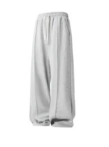 1 pieza Pantalones de mujer de unicolor con cordón, casuales, aptos para primavera/otoño, todas las estaciones, con bolsillos, pantalones deportivos de primavera