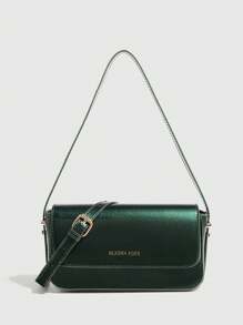 Bolso de mano de mujer de moda vintage, bolso de hombro y cruzado patentado, bolso de estilo Y2K, bolso cuadrado pequeño y elegante, bolso casual de solapa para el hombro y transporte diario