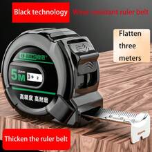 1PC 3/5/7.5/10M Industrial Grade Tape | Metric Black Heavy Duty Carbon Steel Tape - Anti Fracture Structure, Very Suitable For Construction, Engineering, Manufacturing, DIY Projects - Professional Tape Tools, Construction Tape, Building Surveying, Engineering Tools, Sturdy Appearance, Ergonomic Design, Reliable Measurement - Black - View 5