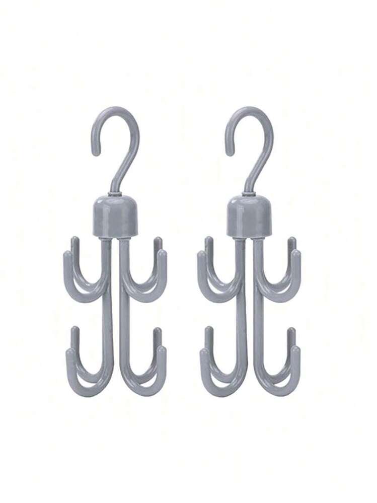 背心衣架，可旋转胸罩衣架，用于衣柜整理，最大存储容量 48 个腰带衣架，节省空间的塑料衣柜整理器，公寓宿舍必备的胸罩背心腰带 - 彩色 - 查看 2