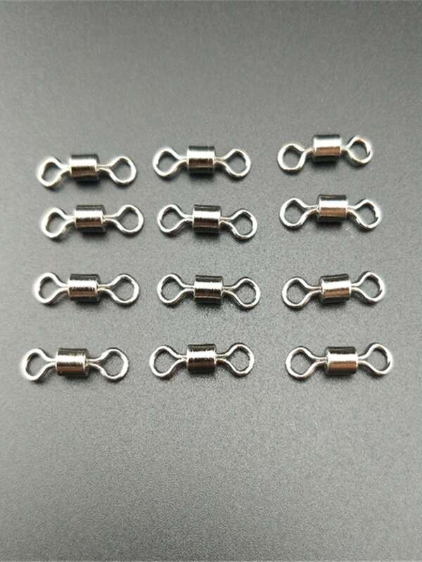 50pcs Fishing Snap Swivel Connectors, Reinforced Large Size American Lure Snap Swivel Rings For Sea Fishing Rods