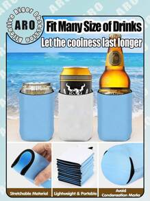 6pcs Reusable Iced Coffee And Soda Cup Sleeves, Anti-Ice And Anti-Heat, And Elastic Bottom-Covered Beverage Cup Sleeves (For Beverages, Water Bottles And Coffee Cups), Suitable For Both Cold And Hot Drinks, Parties, Multi-Functional