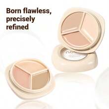 NOVO 3-In-1 Concealer Palette, Covers Dark Circles, Spots, Acne Marks, Waterproof & Sweat-Resistant, Non-Cakey - 01#浮纓 - 查看 9