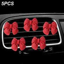 5 chiếc kẹp trang trí cửa gió xe hơi hình nơ dễ thương bằng nhựa ABS, dùng để khuếch tán hương thơm, trang trí nhà cửa cho bé gái. - Một cỡ - Xem 15