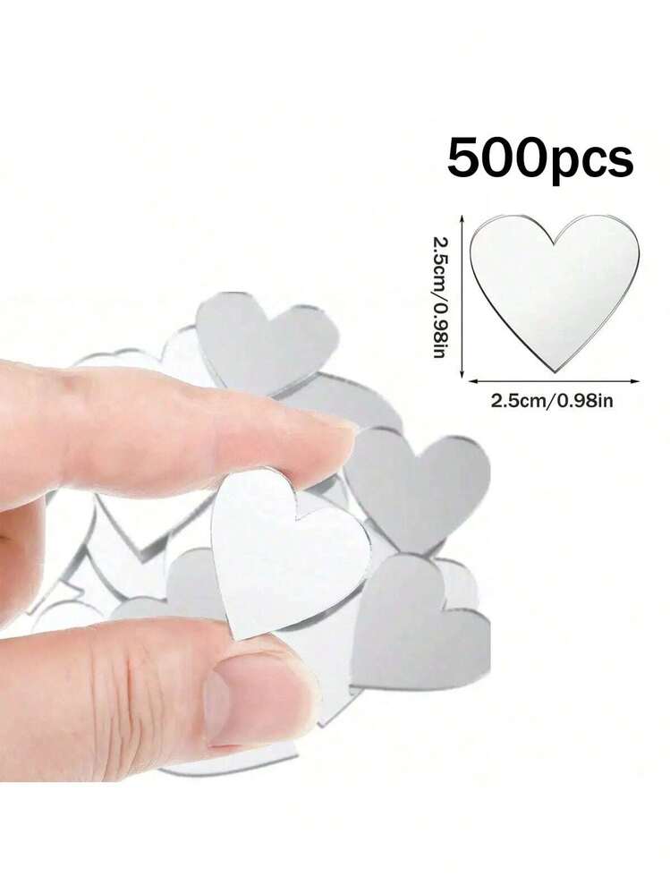 100/500 件工艺镜套装 - 4 种形状（三角形、方形、圆形、菱形）- 1 英寸塑料玻璃砖，适用于 DIY 马赛克和迪斯科球装饰 - 彩色 - 查看 21